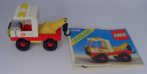 Vintage 1981 LEGO 6628 Shell Tow Truck  Complete with Instructions