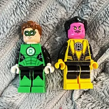 LEGO Minifigure Lot of 2 Green Lantern & Sinestro RARE read description