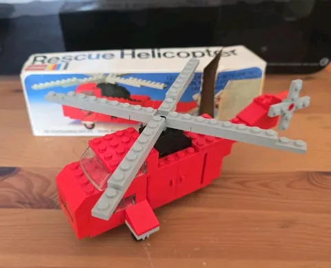 Vintage LEGO Rescue Helicopter 480, 100% Complete with Box 1970s