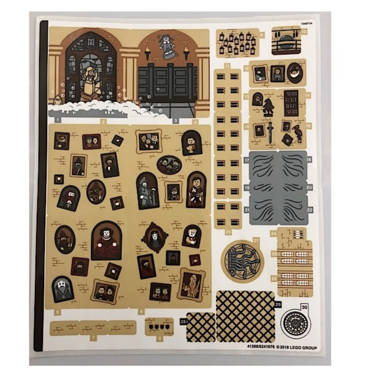 new LEGO Sticker Sheet #1 for Hogwarts Castle set 71043
