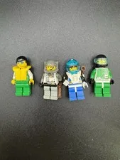 VTG ‘90’s Lego Minifigures Windsurfer Exploriens Aquazone Space Police Lot Of 4
