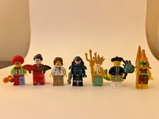 LEGO CMF Minifigure Lot Series 1 4 7 Kimono Girl Bagpiper Aztec Warrior 7pc
