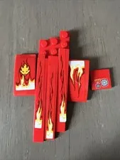 LEGO Red Curved Slopes Ninjago Kai’s Blade Cycle 9441 Rise Of The Snakes 5 Pcs