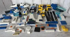LEGO City REPLACEMENT PIECES LOT Police Plane Vehicles Boat Blue White Pieces