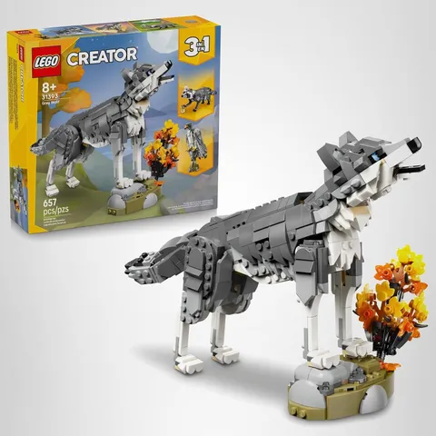 31393 - LEGO Creator 3 in 1 Forest Animals: Gray Wolf - Building Toy