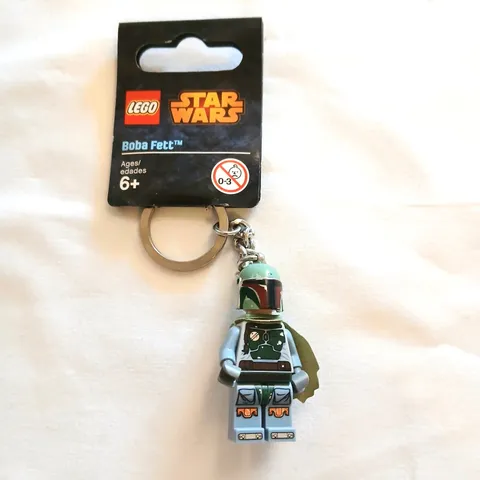 LEGO STAR WARS BOBA FETT MINIFIGURE KEYRING KEYCHAIN 850998 RARE RETIRED