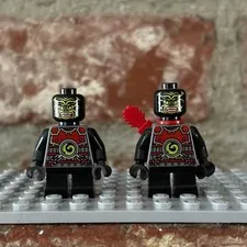 LEGO Stone Army Scout Minifigure Lot of 2 Yellow/ Blue Face njo0072 njo0082