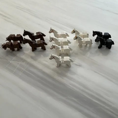 LEGO Animal Lot Horses & Cows White Brown Black Plastic Minifigure Figures
