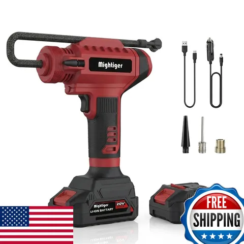 Mightiger Power Cordless Tire Inflator 20V Mini Air Compressor Dc 12V Portable