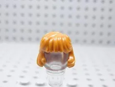 LEGO Dark Orange Female Girl Hair Minifig Mid-Length Hair Behind Ear AC