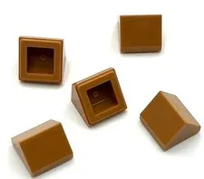 Lego 5 New Medium Nougat Slope Sloped 30 1 x 1 x 2/3 Parts