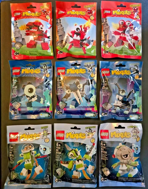 LEGO MIXELS SERIES 4 COMPLETE SET OF 9 NEW SEALED Ships Free!