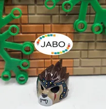 ( S12 / 7 / 18 ) LEGO 11129pb03 Headgear Mask Lion with Dark Tan Face Red Scar