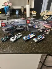 Lego Speed Champions Lot Mercedes AMG 76909 and BMW 76922 with Boxes