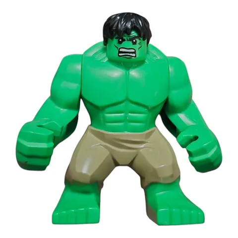Lego Marvel Super Heroes Big Minifigure Green Hulk From Set Sh0013 Brown Pants
