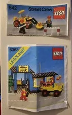 Lego Town Street Crew 542 & Auto Repair Shop 6363 Instruction Booklets Only