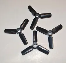 LEGO #92842 Airplane Propeller 3 Blade Black 4PC