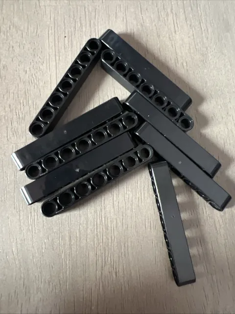 LEGO 32524 Black Technic, Liftarm Thick 1 x 7 - 10 Pieces