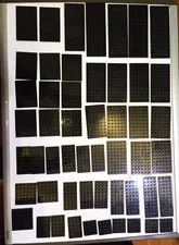 Lot of 52 Black Lego Baseplates 4X  6X