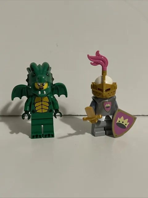 Lego 71034 Collectible Minifigure Green Dragon Costume And Pink Knight