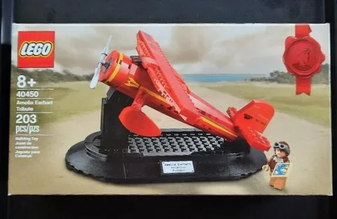 NEW LEGO AMELIA EARHART SET 40450  minifigure red airplane plane sealed NEW