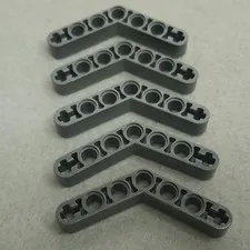 LEGO 32348 Technic Liftarm Bent Thick 1 x 7 4-4 Dark Bluish Gray  x5 Genuine