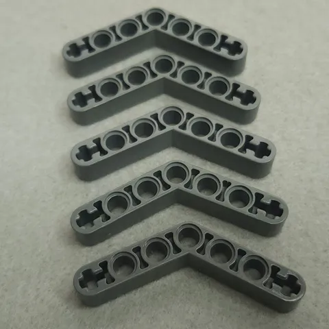 LEGO 32348 Technic Liftarm Bent Thick 1 x 7 4-4 Dark Bluish Gray  x5 Genuine