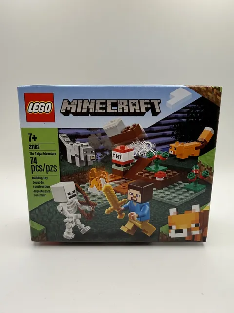 LEGO The Taiga Adventure Minecraft 21162, 74 pcs/pzs Building Toy - Brand New