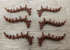 Lego 55236 Reddish Brown Plant Vine Seaweed Bionicle Spiked Spine Lot Of 6