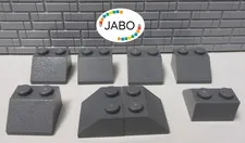 (R10/4/9) LEGO 8x 3039 Roof Tile Sloping Tile 2x2 new dark grey 45°