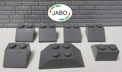 (R10/4/9) LEGO 8x 3039 Roof Tile Sloping Tile 2x2 new dark grey 45°