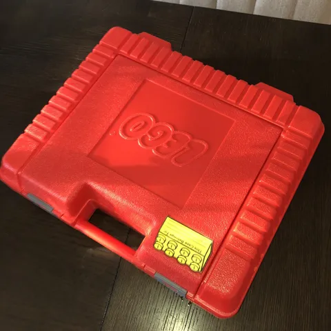Lego Hard Plastic Storage Carrying Case Red Large 15x12 - Vintage 1985 Box Only