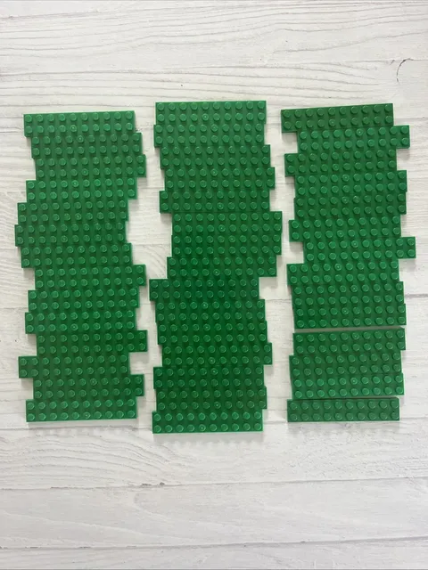 LEGO LOT GREEN 43 PCS 2X10 PLATE VARIETY BUILDING PIECES