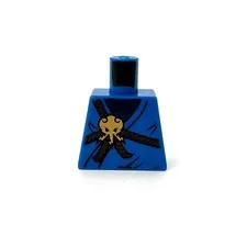 Lego Ninjago Minifigure Torso Blue Jay Brown Rope Gold Medallion