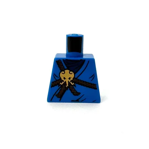 Lego Ninjago Minifigure Torso Blue Jay Brown Rope Gold Medallion