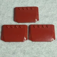 LEGO 52031 Wedge 4 x 6 x 2/3 Triple Curved Dark Red x3 Vintage Genuine