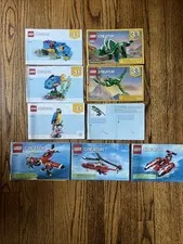LEGO Creators 3 in 1 Instruction Manual Lot - 9 Booklets from 3 Sets 31156 31058