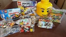 Mixed Lot of Assorted LEGO'S Storage Head Happy Face Yellow Container