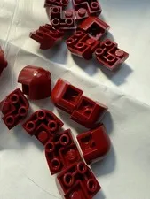 LEGO- NEW-#7512-DARK RED-SLOPE CURVED 2 X 2 INVERTED CORNER-5 PIECES
