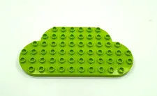 Lego Duplo Cloud Shaped Baseplate 6X12 flat (1) lime