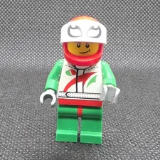 LEGO Octan Racing Driver Minifigure Green Outfit with Red Helmet