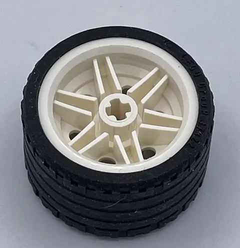 37 x 22 Lego Tire with White Rims ~ Truck, SUV or Car tires - SINGLE TIRE