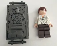 LEGO Star Wars Han Solo Minifigure sw0278 + Carbonite Block 8097 Slave I 2010