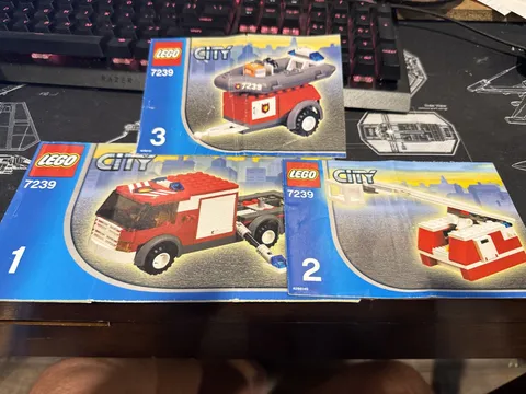 Instructions Only! Lego City Fire Truck #7239 Books 1,2,3