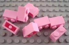 LEGO Lot of 8 Pink 1x2 Brick Pieces