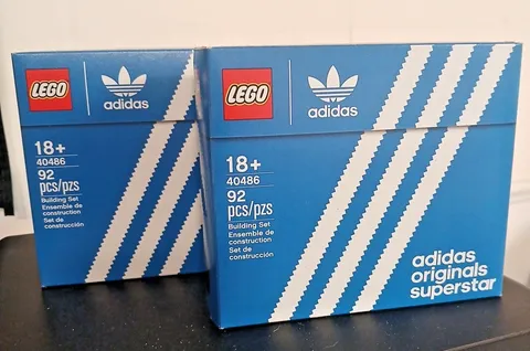 Pair of LEGO Mini Adidas Originals 40486 X2 New & Sealed LOT