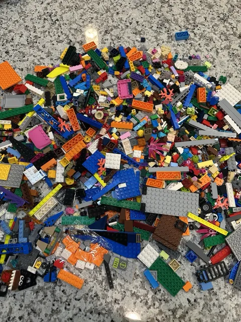 3 lbs LEGO Bulk Lot Mixed Bricks Pieces & Parts, Multicolor