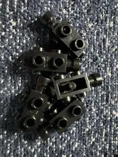 LEGO 4595 Black Brick Modified 1x2x2/3 Side Studs Extended Stud Receptacle 5pcs