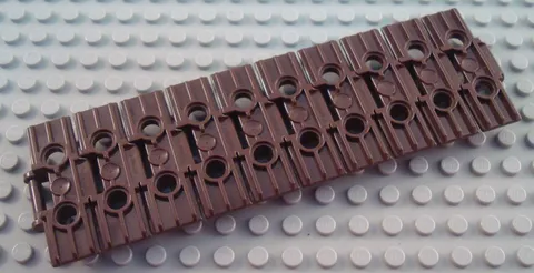 LEGO Lot of 10 Dark Brown Wide Technic Tread Link Pieces