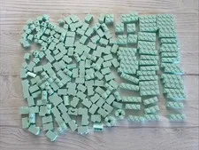 LEGO LIGHT AQUA LOT 120 PCS 2X4 2X2 1X2 1X3 BRICK VARIETY BUILDING PIECES